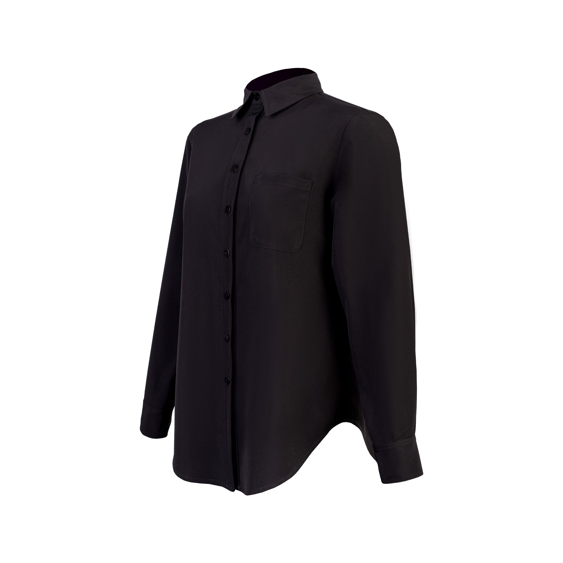 BLUSA CLASICA C/ BOLSILLO JASPE NEGRO