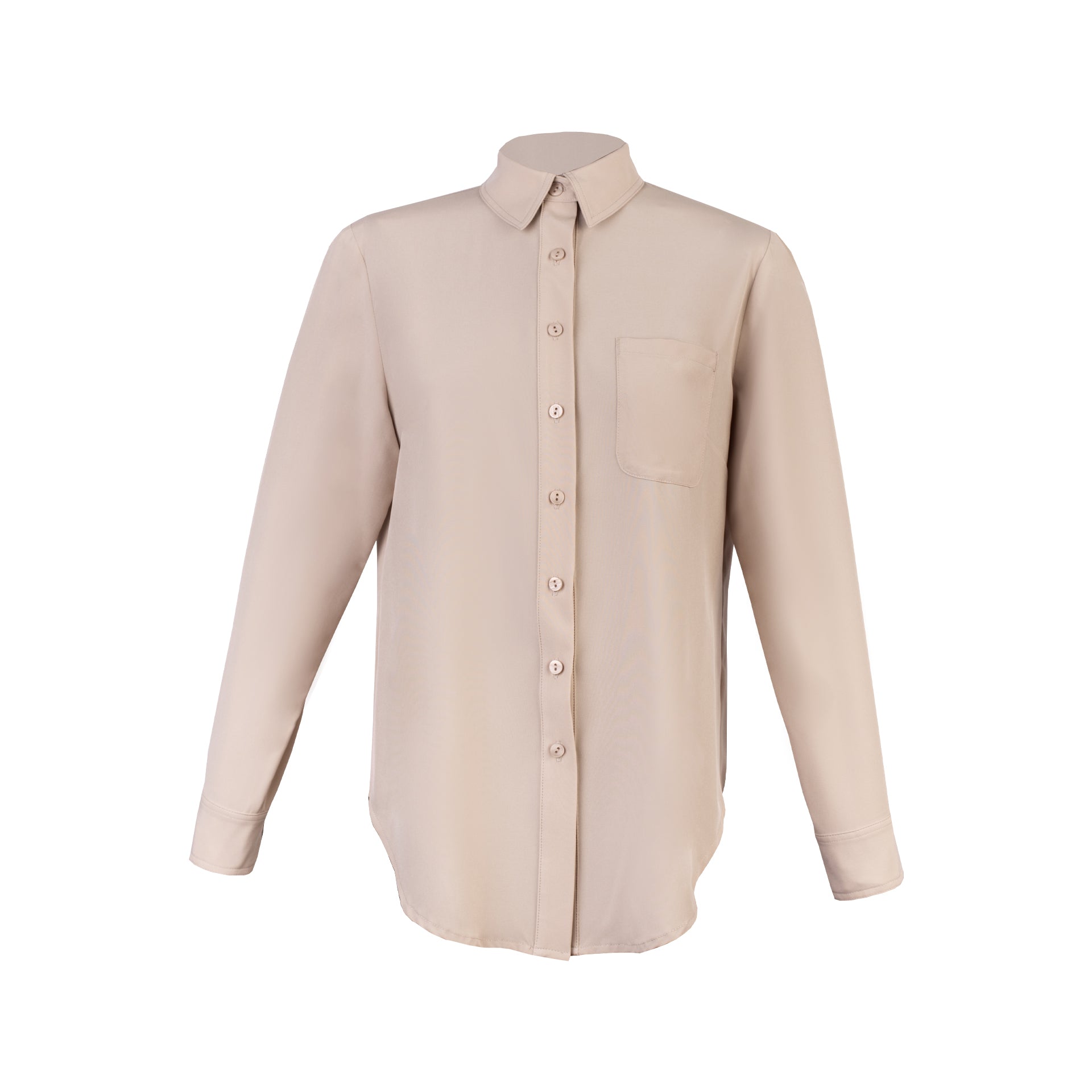 BLUSA CLASICA C/ BOLSILLO JASPE NUDE