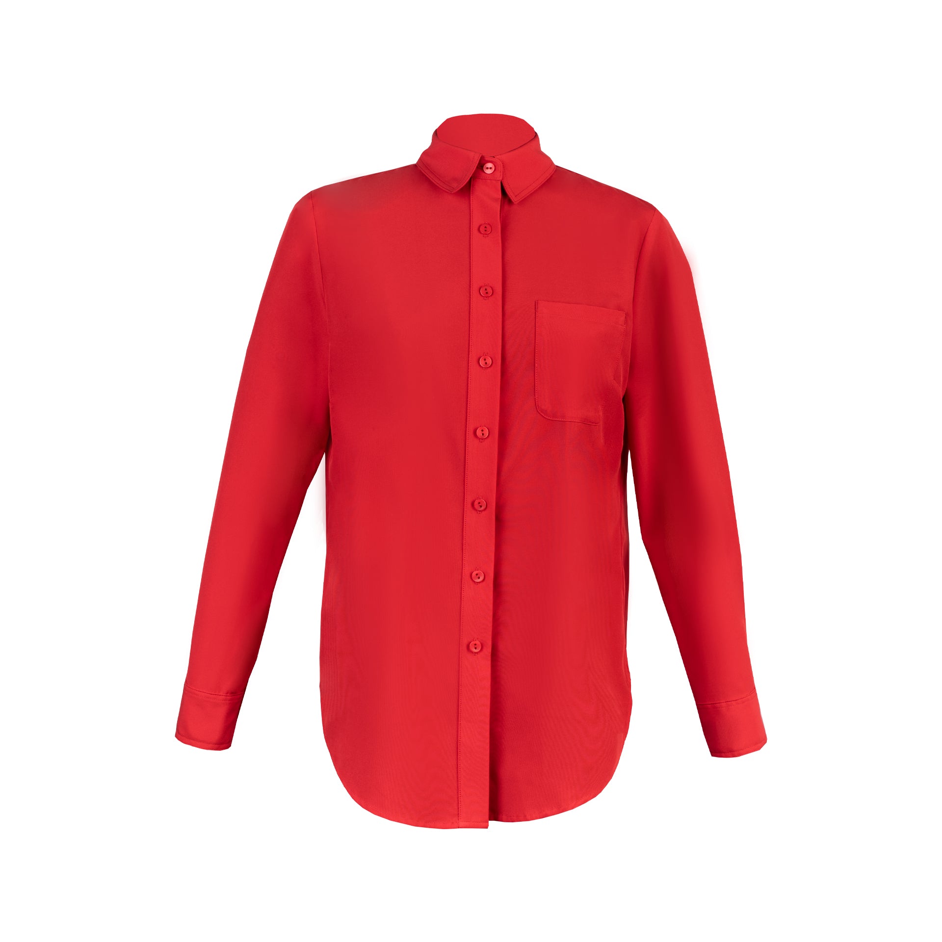 BLUSA CLASICA C/ BOLSILLO JASPE ROJO