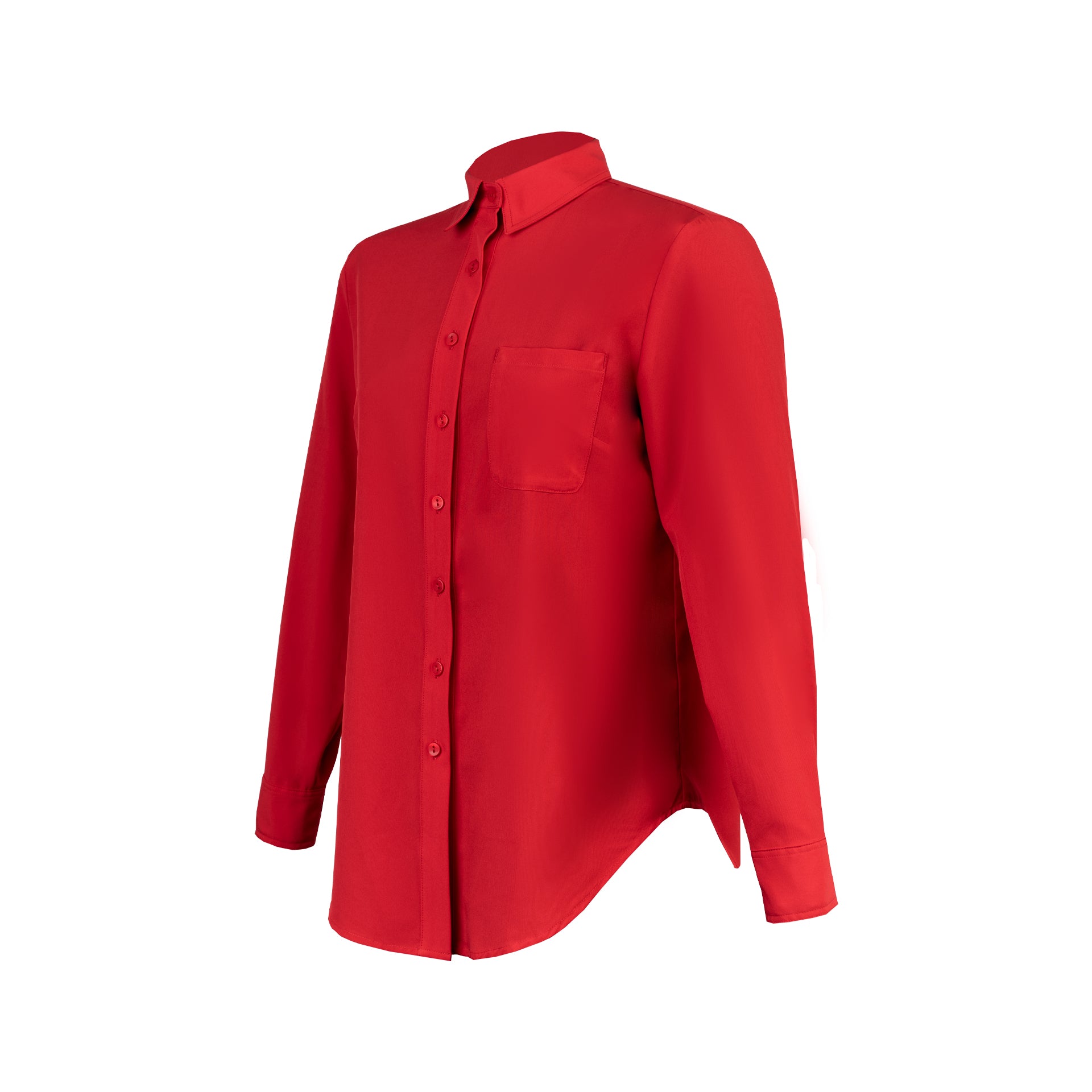 BLUSA CLASICA C/ BOLSILLO JASPE ROJO