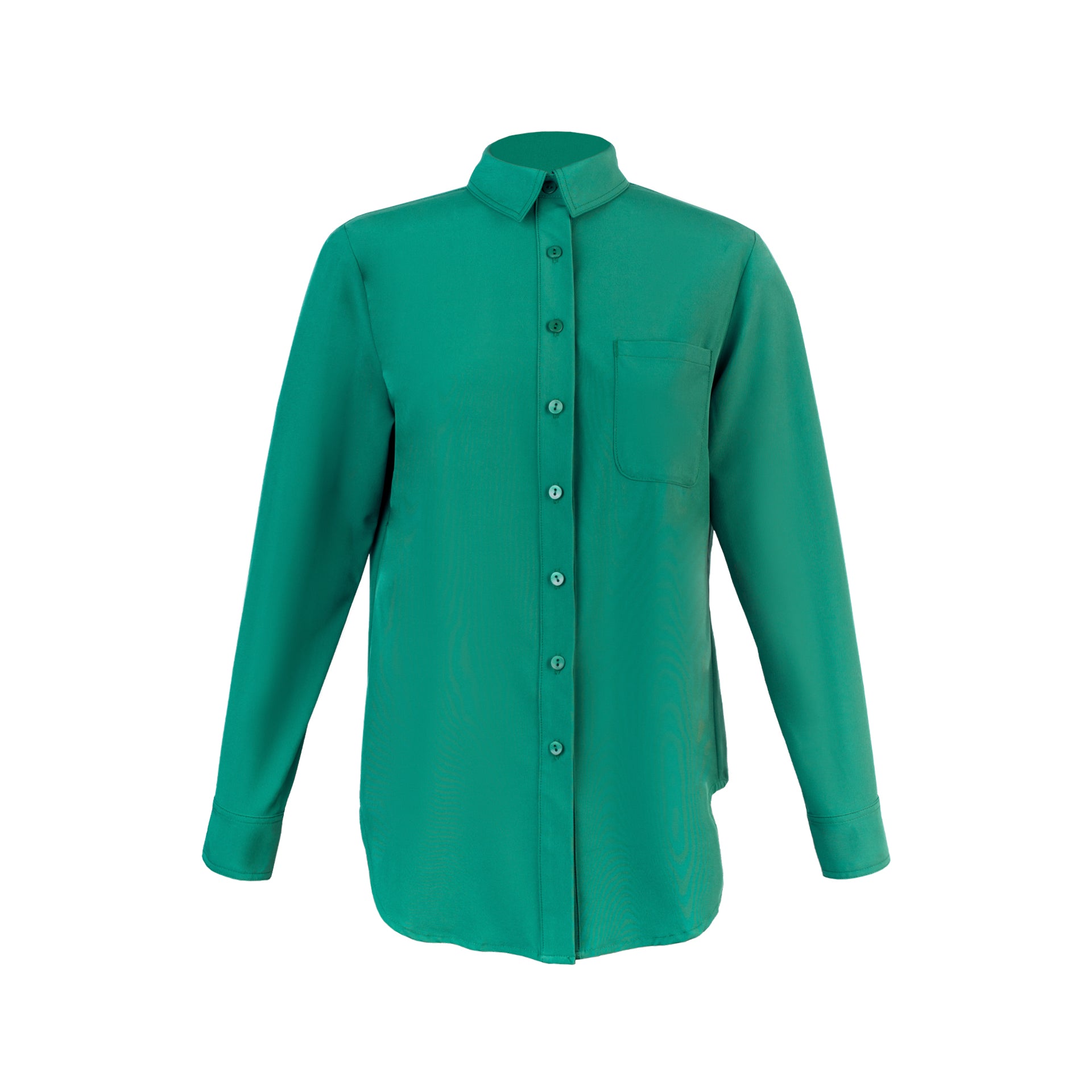 BLUSA CLASICA C/ BOLSILLO JASPE VERDE