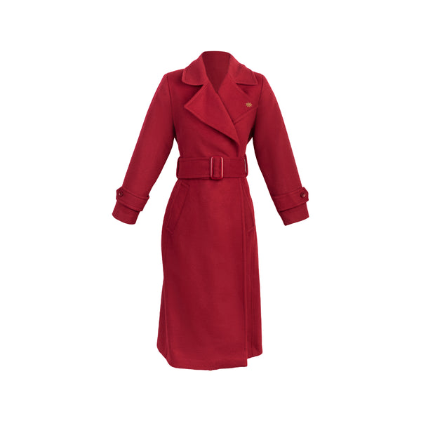 Abrigo Alpaca Katherine Rojo