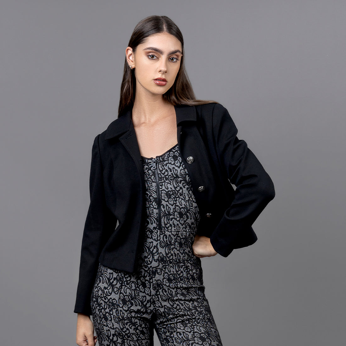 Saco Corto Obsidiana Negro