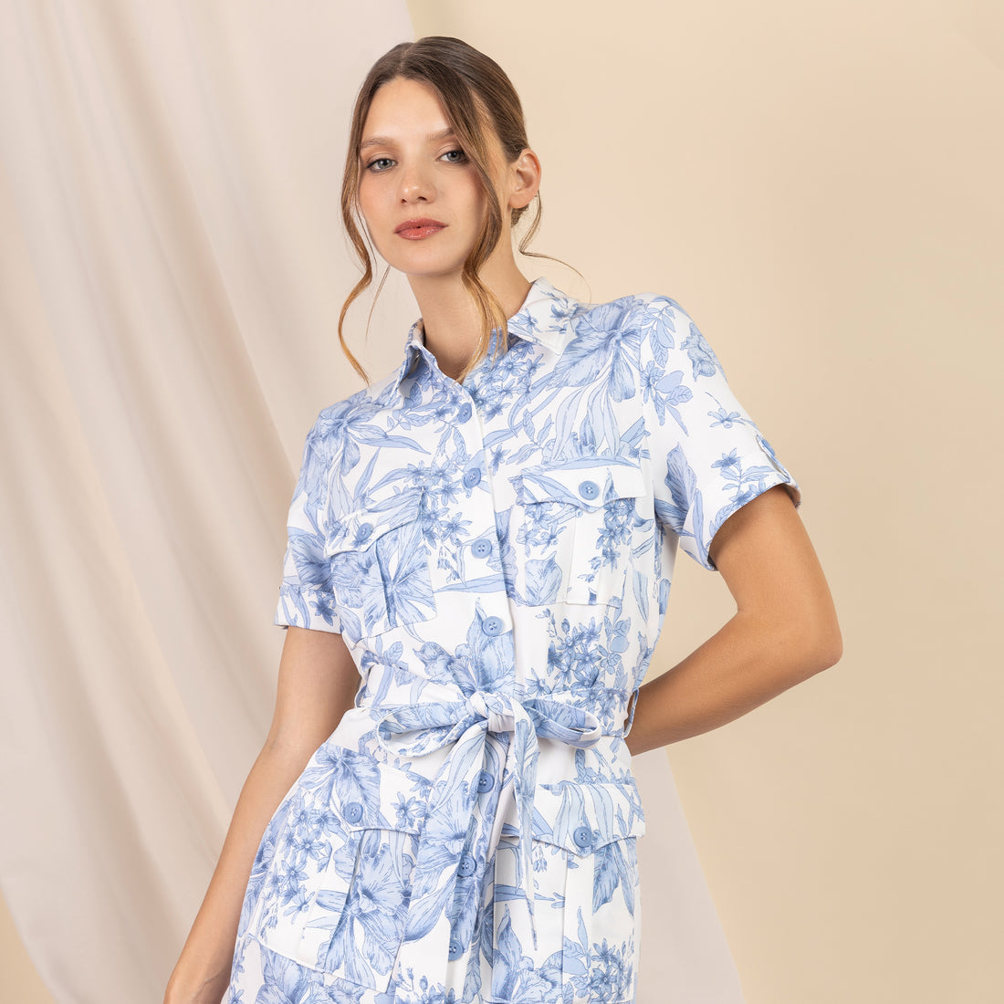 Vestido Camisero Olivia Azul