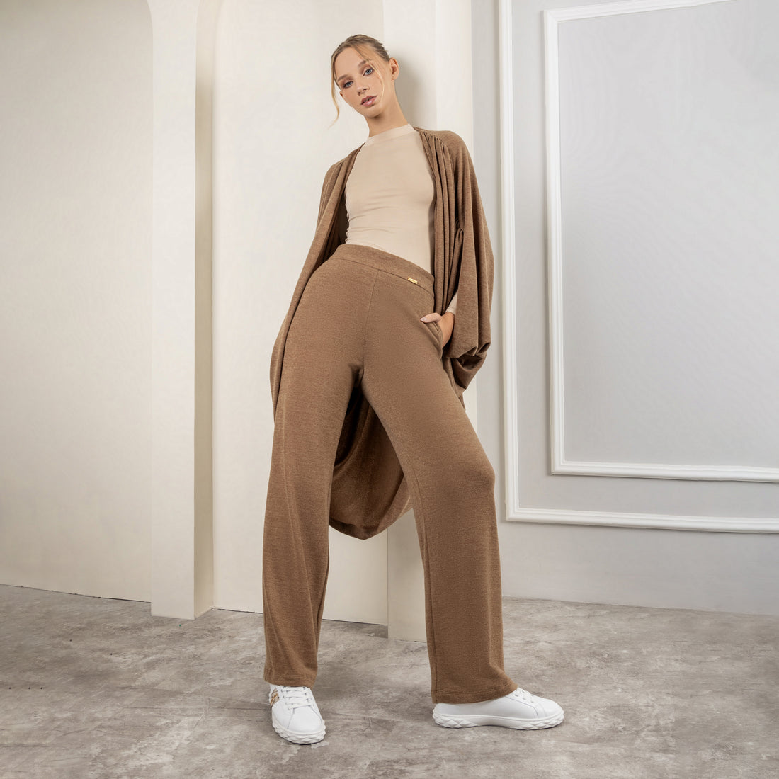 Pantalón Tejido Isis Camel