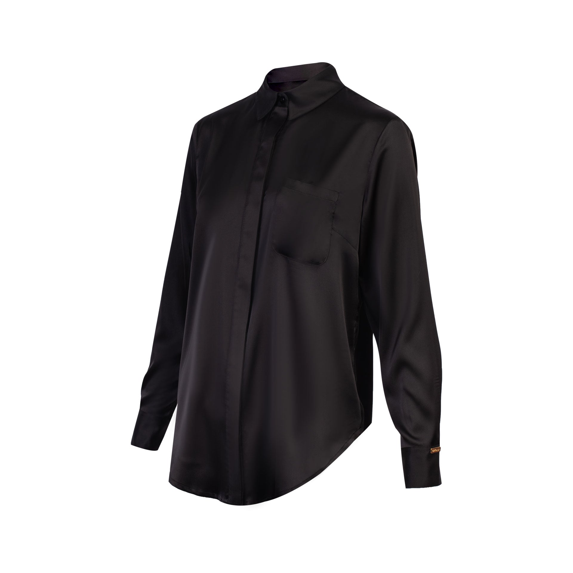 Blusa Clásica con Bolsillo Irene Negro