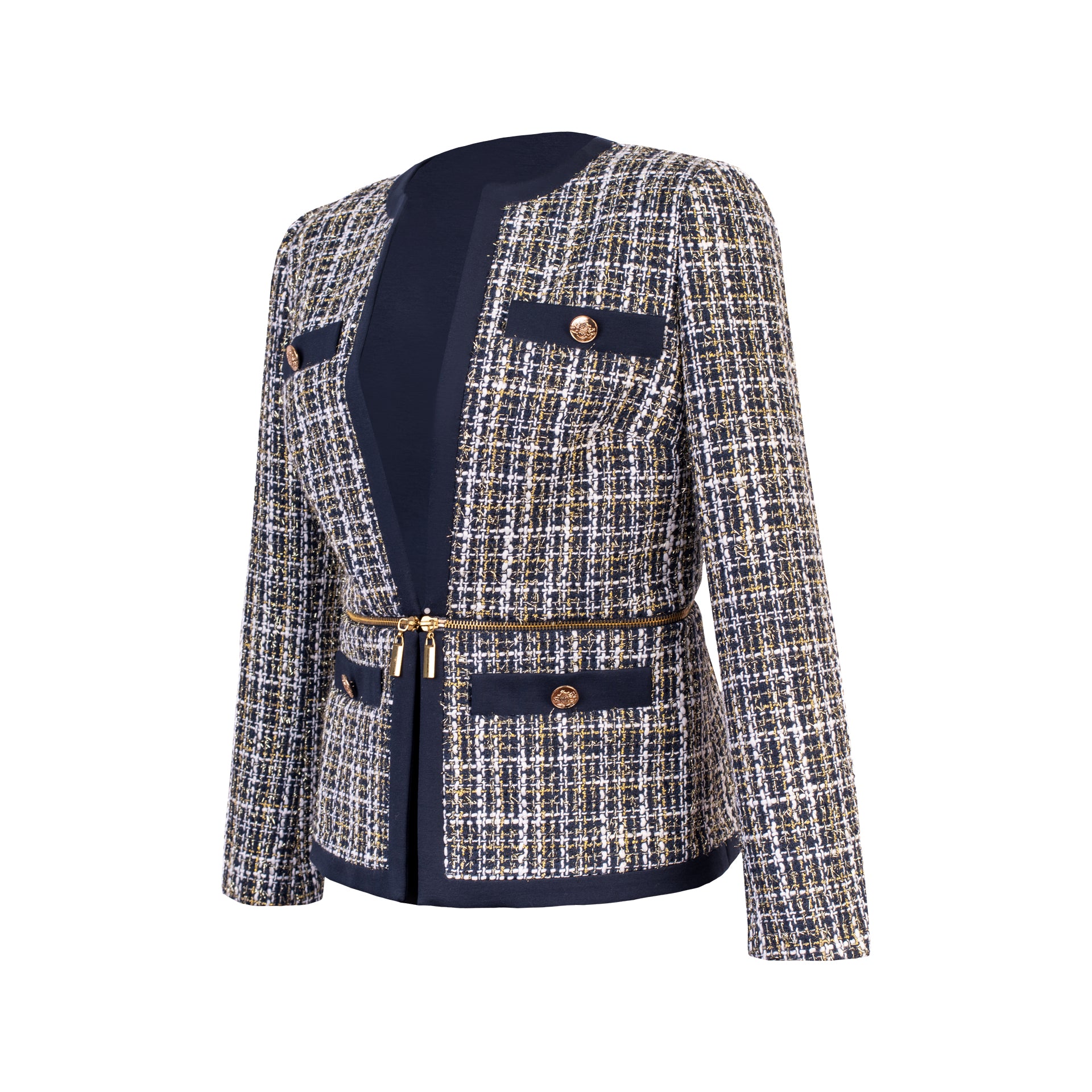 SACO M/L DESPLEGABLE QLLA AZUL MARINO