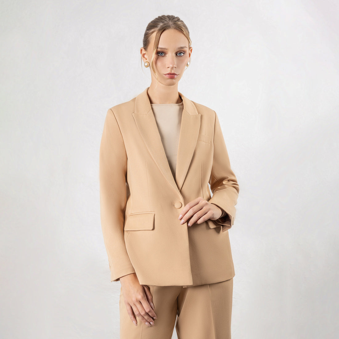Saco Botón Yma Beige