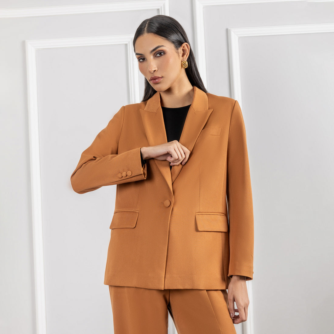 Saco Botón Yma Camel