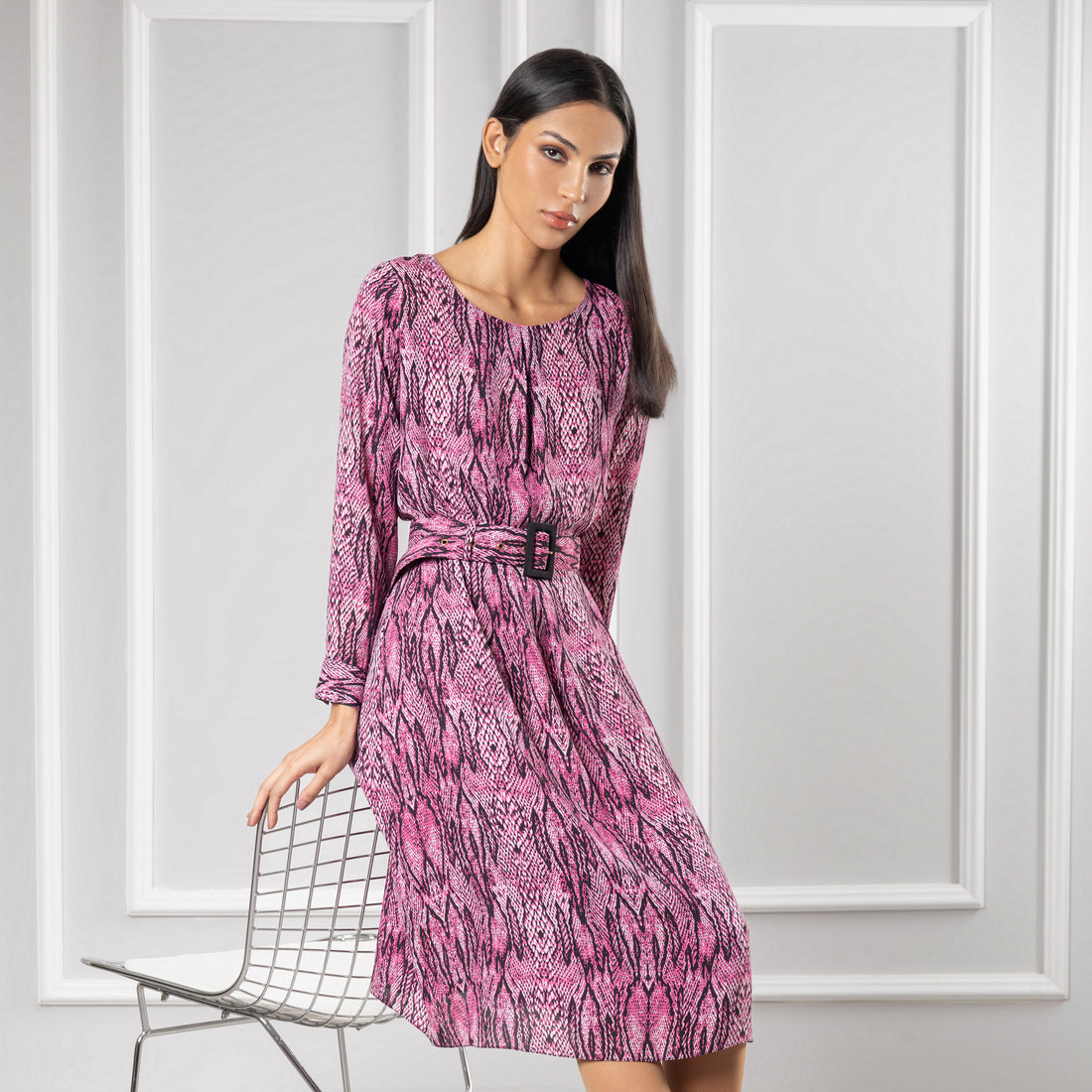 Vestido Midi Mantra Fucsia