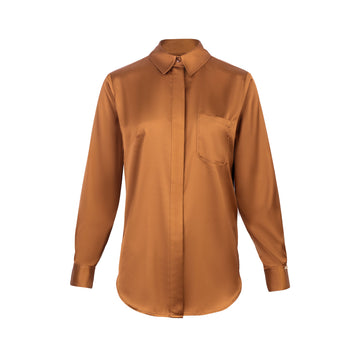 Blusa Clásica con Bolsillo Irene Camel