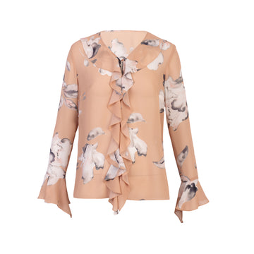 Blusa Estilo Capa Asha Nude