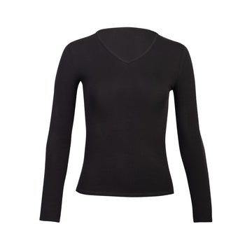 Polo Básico Vinca Cuello V Negro