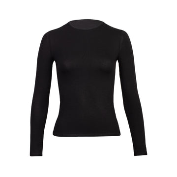 Polo Básico Vinca Cuello Redondo Negro