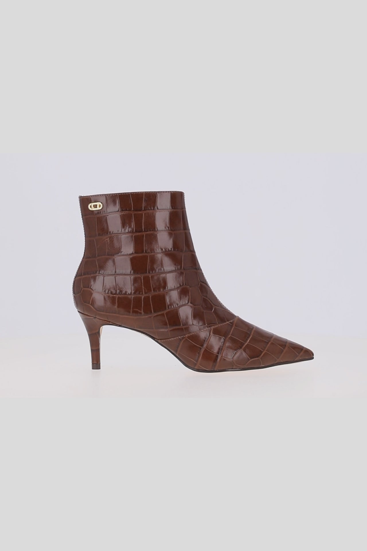 BOTÍN CROCO-EFFECT KITTEN HEEL LDL 80830009